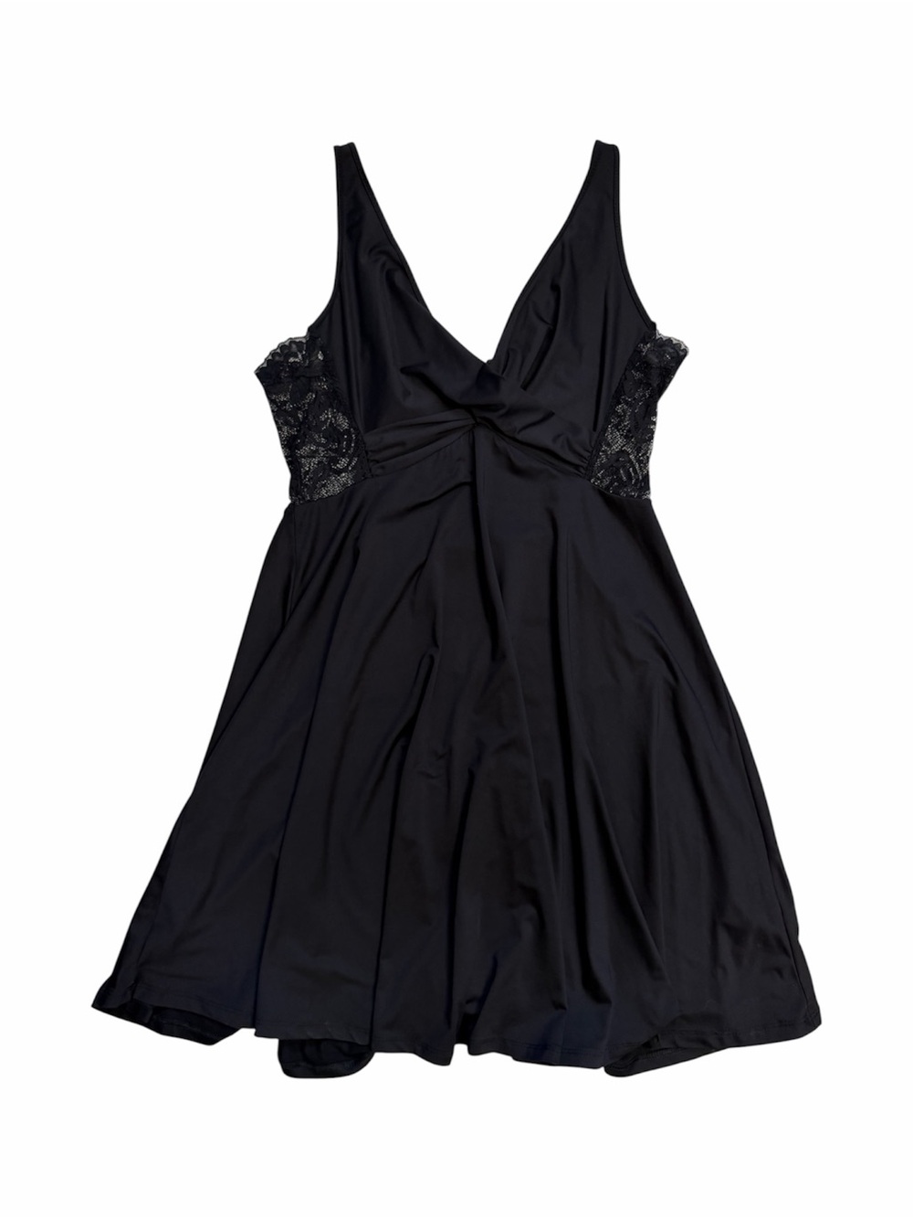 La Vie en Rose Black Lace Slip Dress